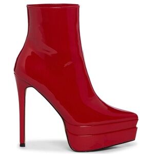 Lemon Drop by Privileged, US 5 1/2, Red Platform Boots (SOLD OUT ONLINE)